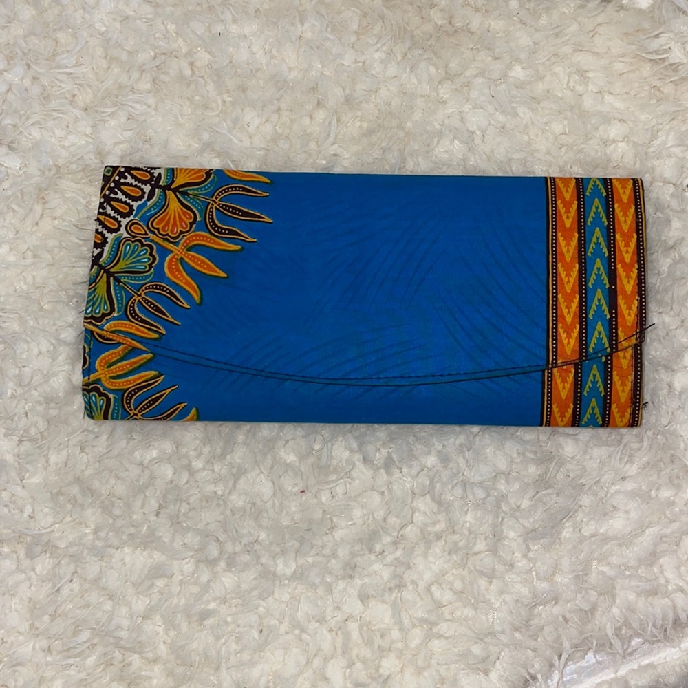 Clutch bag (blue & orange)
